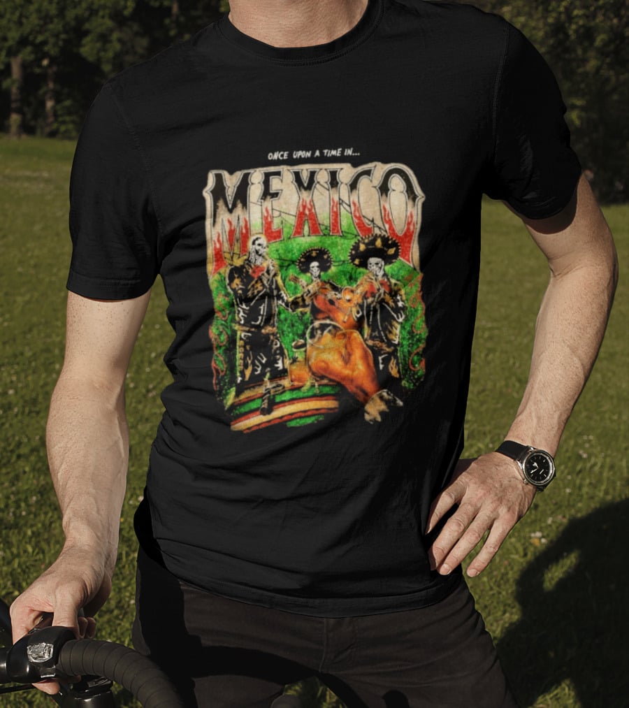 Warren Lotas Mexico Day Of The Dead Mariachi Skulls T-Shirt