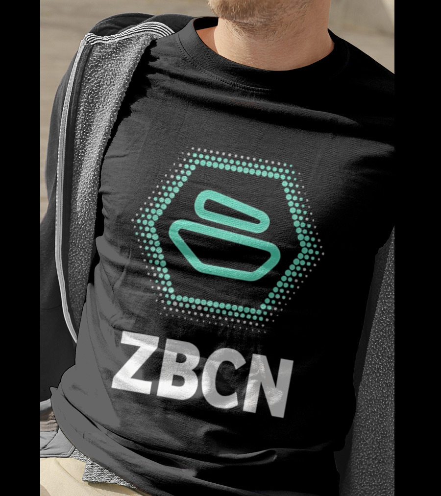 Zebec Network ZBCN Token Hexagon Mint Blue T-Shirt