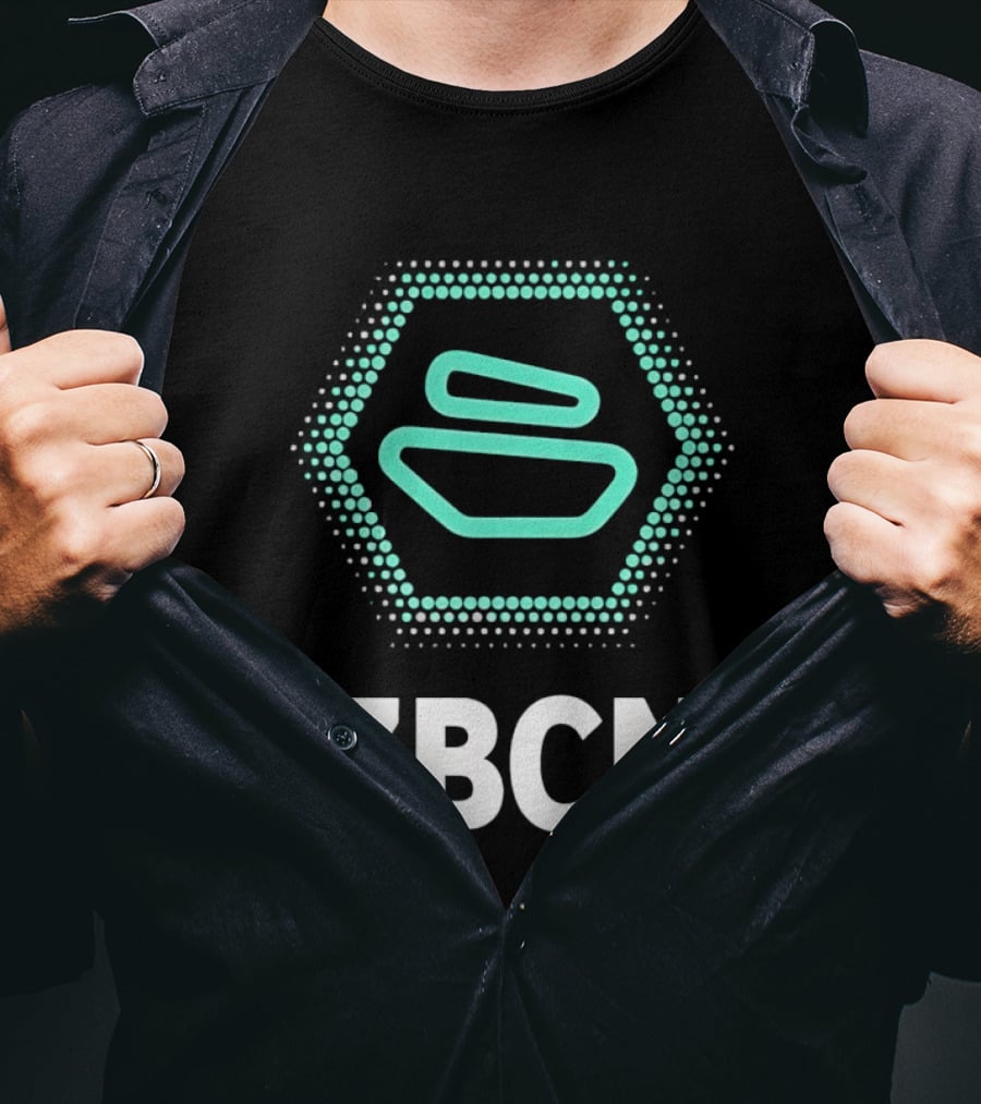 Zebec Network ZBCN Token Hexagon Mint Blue T-Shirt