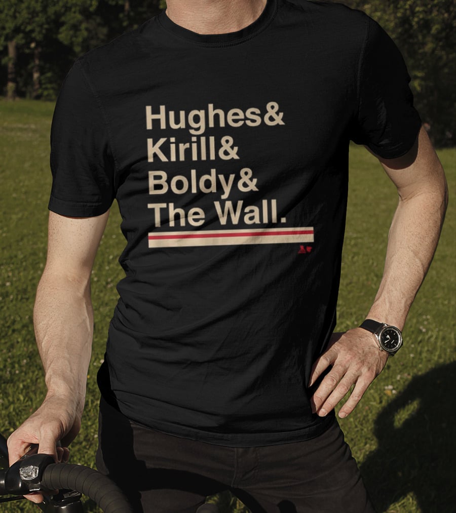Hughes Kirill Boldy The Wall Minnesota Hockey Ampersand T-Shirt