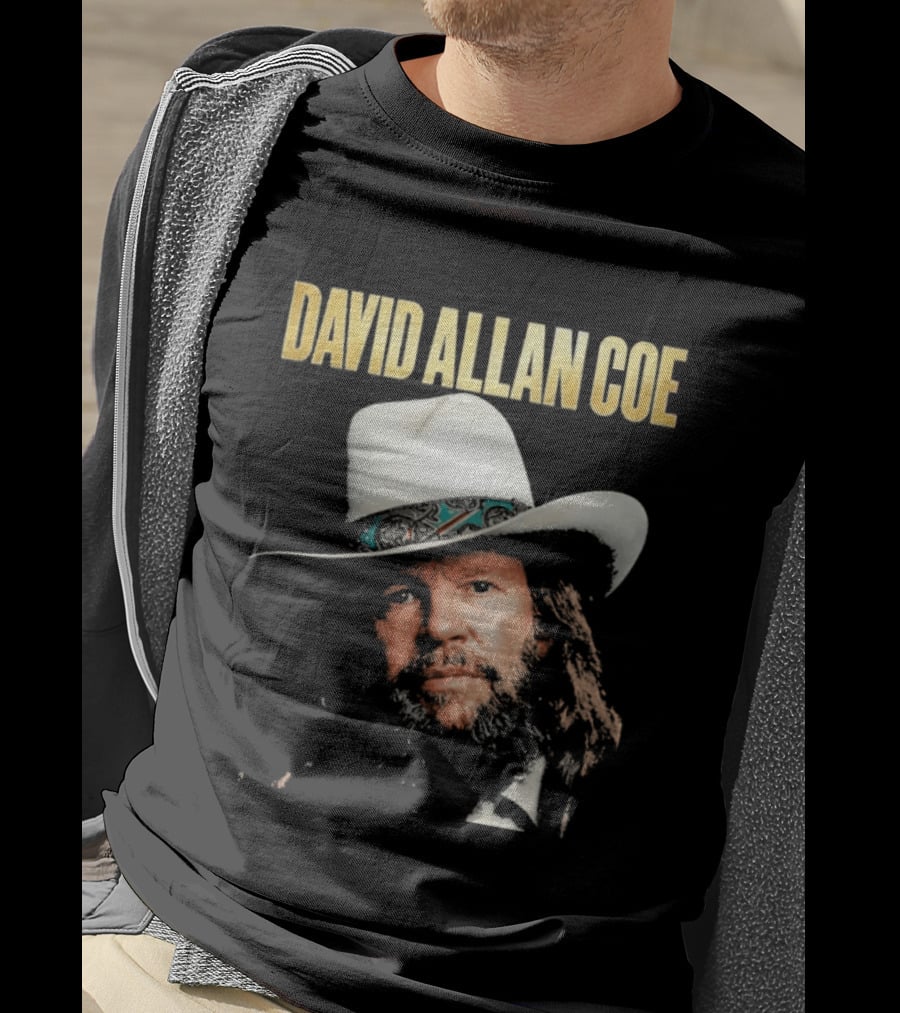 David Allan Coe Country Music Iconic Cowboy Hat T-Shirt