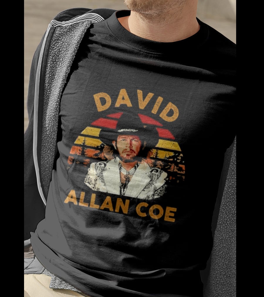 David Allan Coe Sunset Country Music T-Shirt