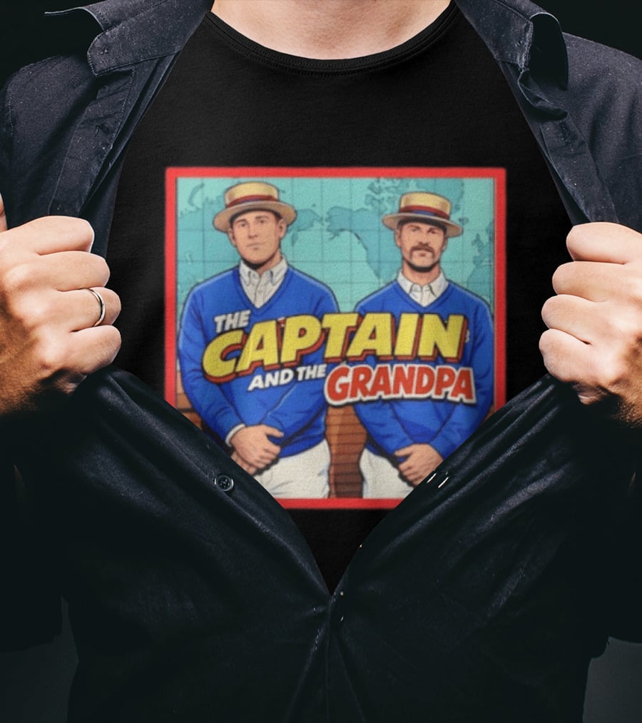David Ross Anthony Rizzo The Captain And The Grandpa Chicago Cubs T-Shirt