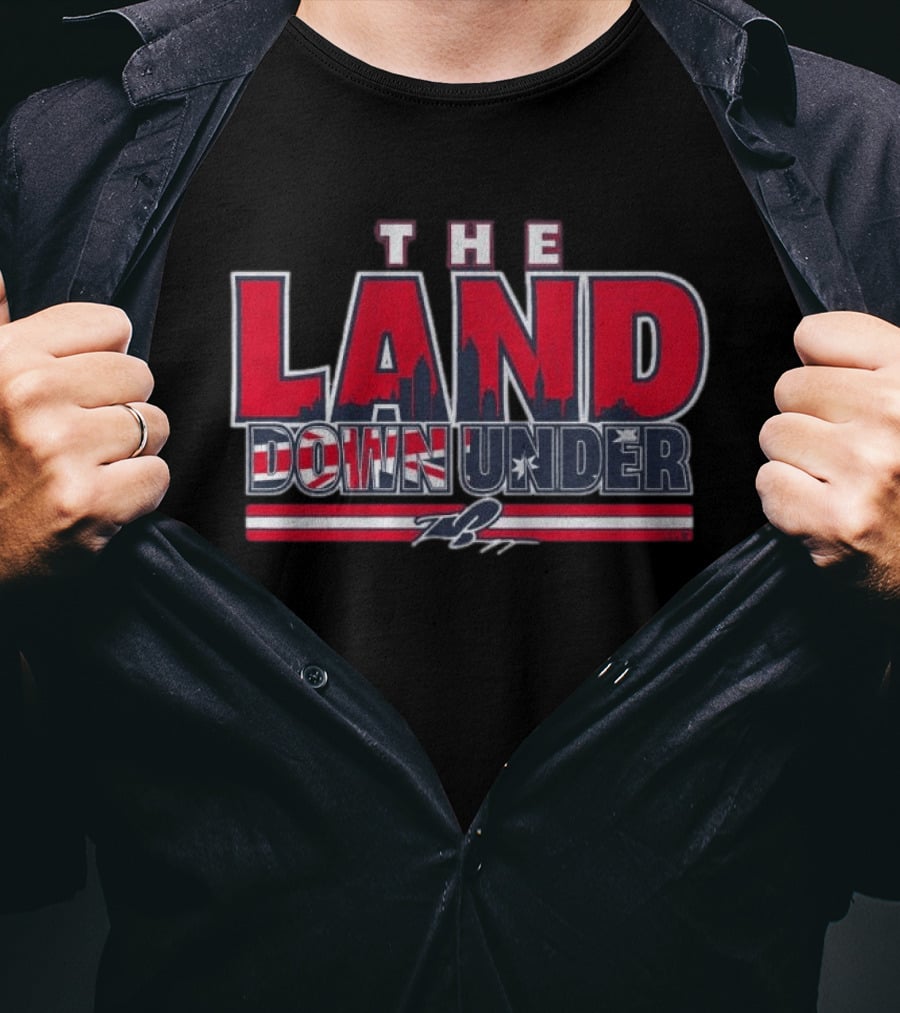 The Land Down Under Travis Bazzana Skyline Stars And Stripes T-Shirt