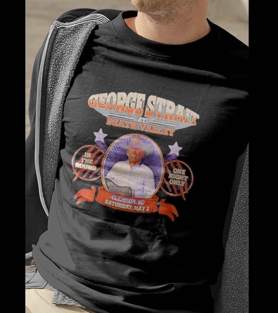 George Strait Live At Death Valley Clemson SC May 2 One Night Only In The Round T-Shirt