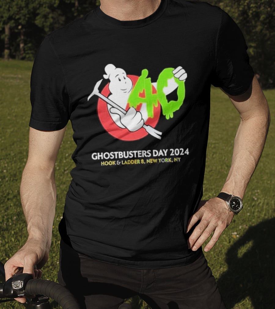 Ghostbusters Day 2024 40th Anniversary Hook Ladder 8 New York NY T-Shirt