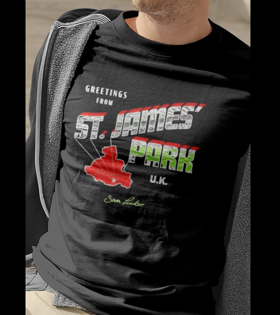 Greetings From St James Park UK Soccer Stadium Souvenir T-Shirt