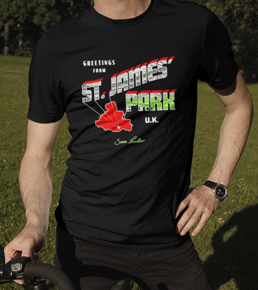 Greetings From St James Park UK Soccer Stadium Souvenir T-Shirt