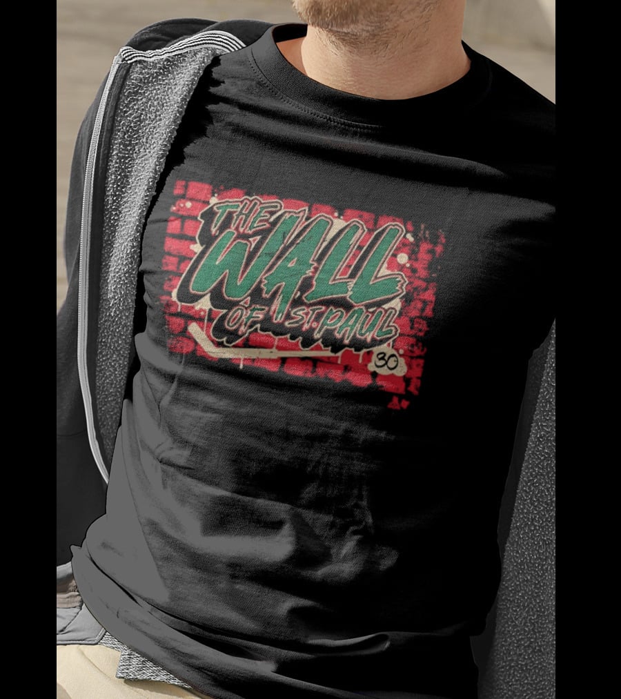 Jesper Wallstedt The Wall Of St. Paul Brick Background 30 T-Shirt
