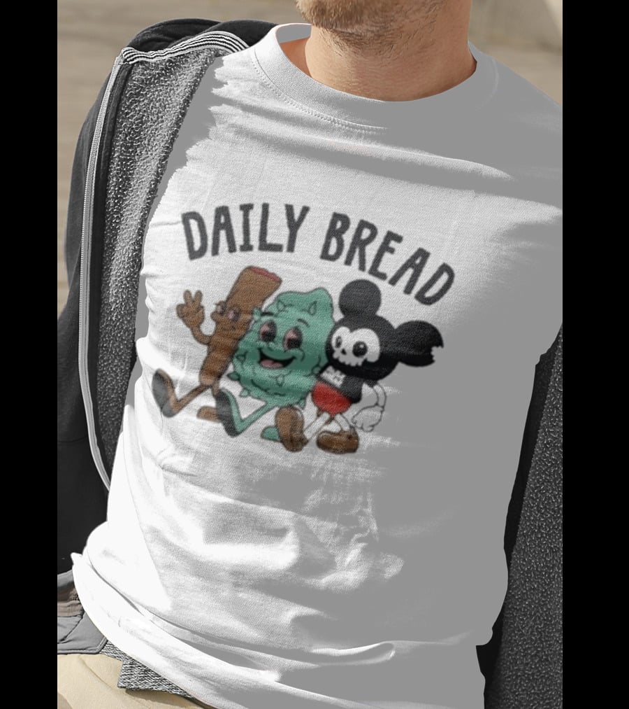Daily Bread 420 Heavyweight Cartoon Characters Walking Trio T-Shirt