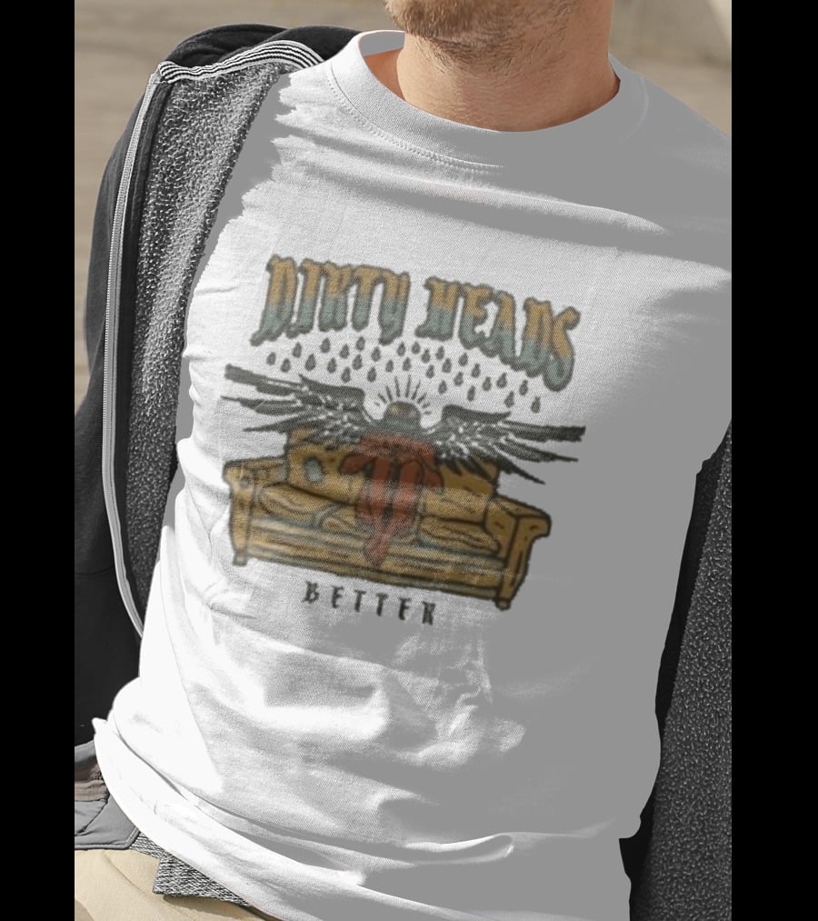 Dirty Heads Better Angel On Couch With Raindrops And Wings T-Shirt