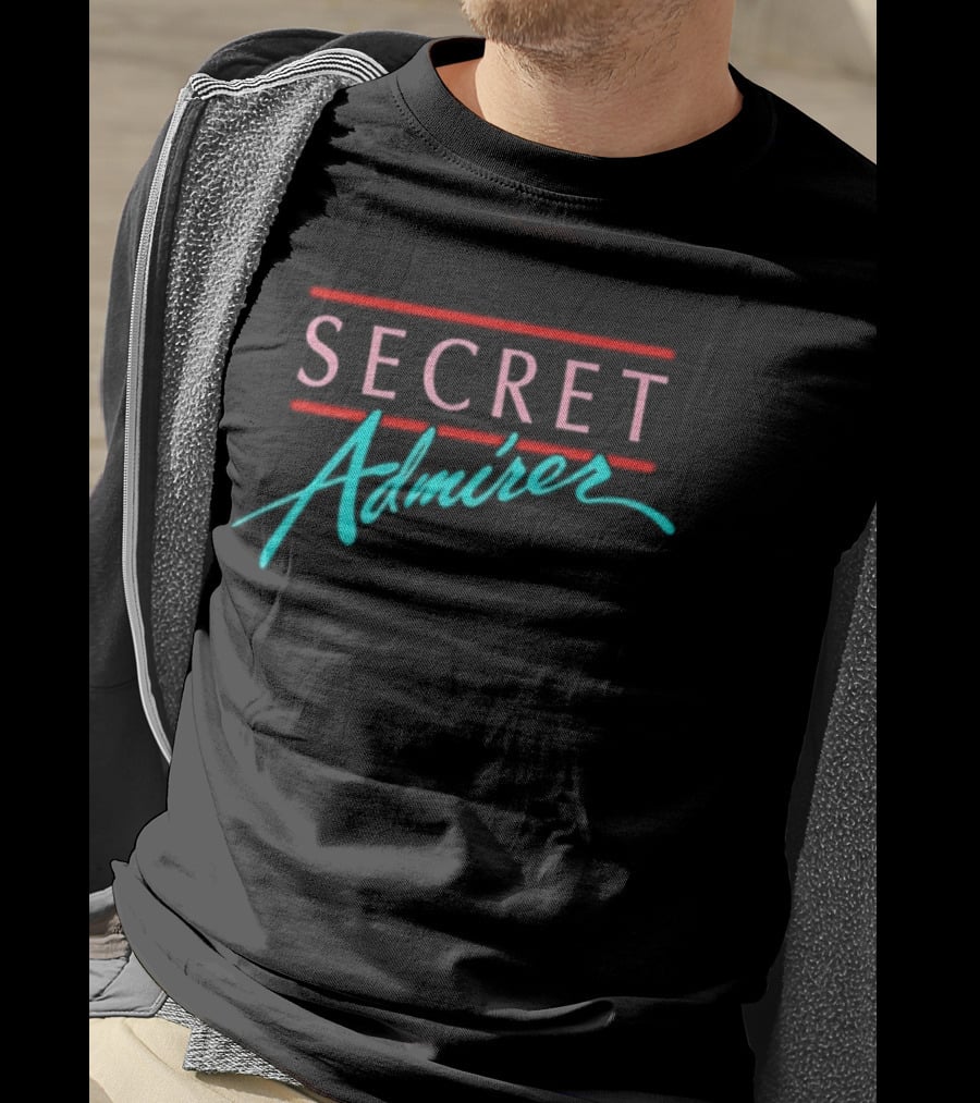 Secret Admirer Pink And Blue Retro Script T-Shirt
