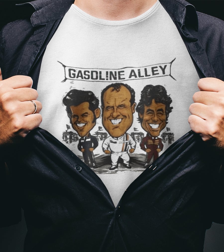 Gasoline Alley Caricature Classic Racing Characters T-Shirt