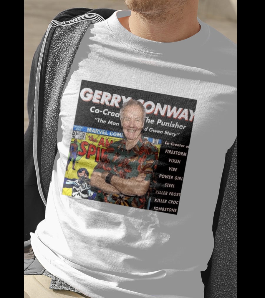 Gerry Conway Co Creator The Punisher Spider Man Comics Marvel Firestorm Vixen Power Girl T-Shirt