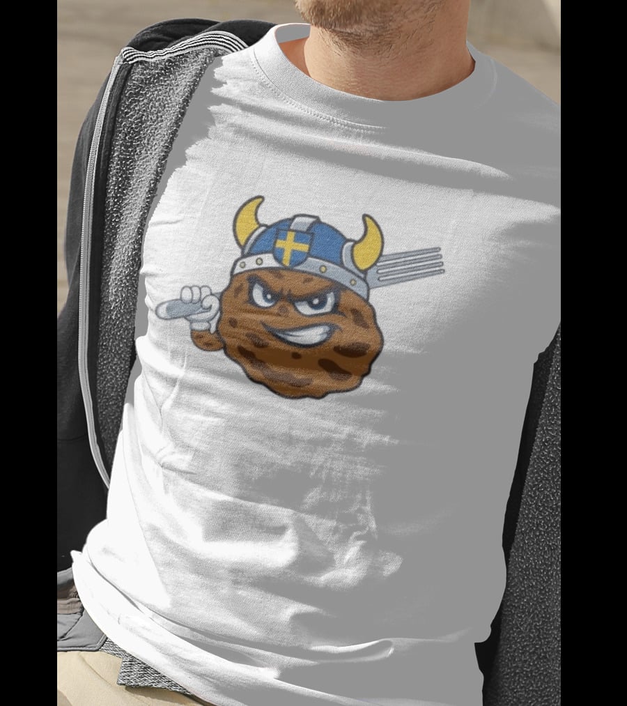 Kane County Cougars Swedish Meatballs 2026 Baseball Viking Helmet Fork T-Shirt
