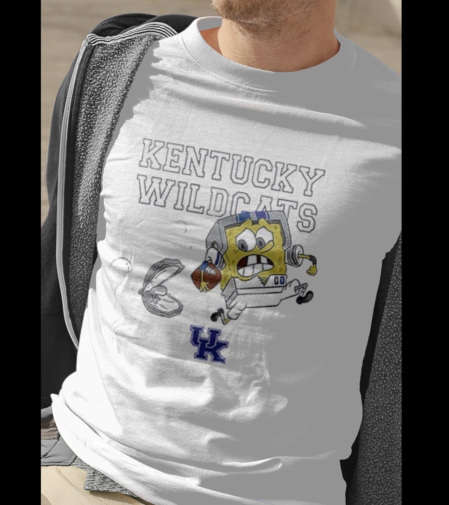 Kentucky Wildcats Spongebob SquarePants Football Collaboration T-Shirt