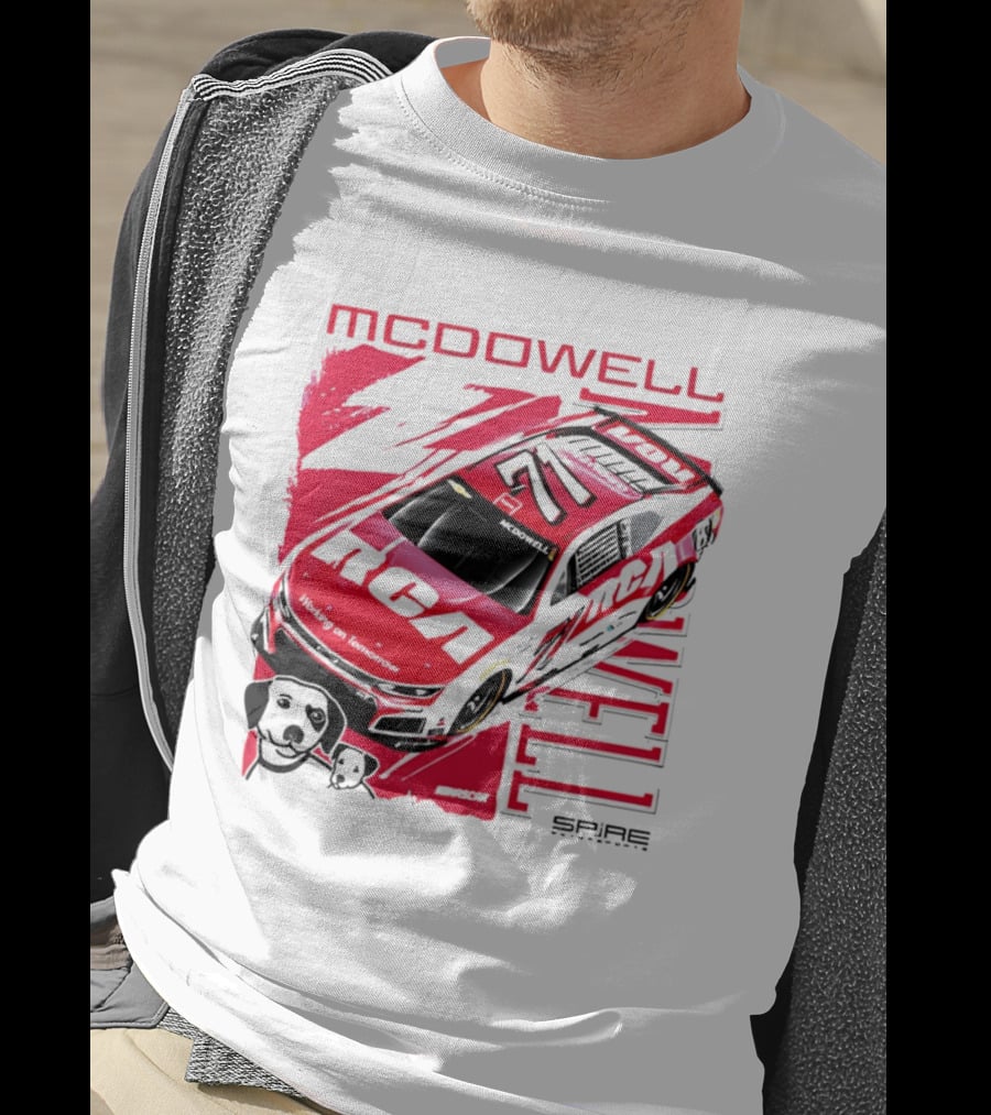 McDowell RCA 2026 Racing Car Number 34 Spire Motorsports T-Shirt