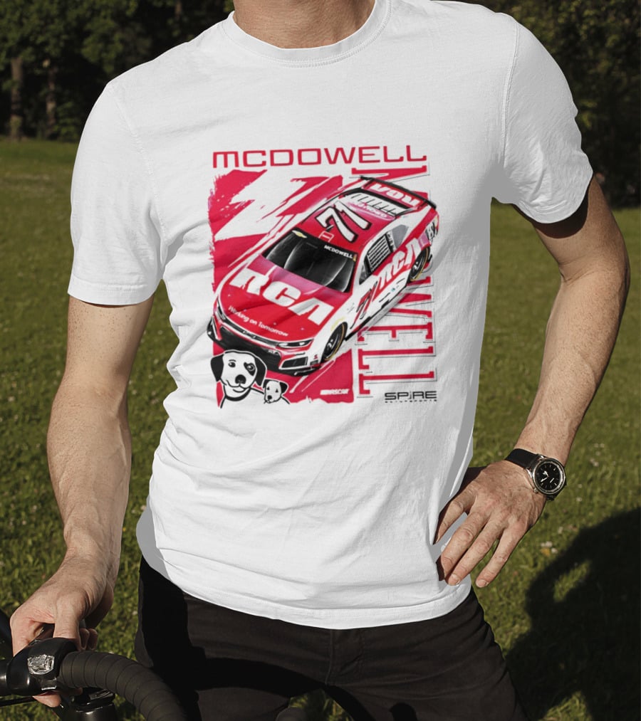 McDowell RCA 2026 Racing Car Number 34 Spire Motorsports T-Shirt