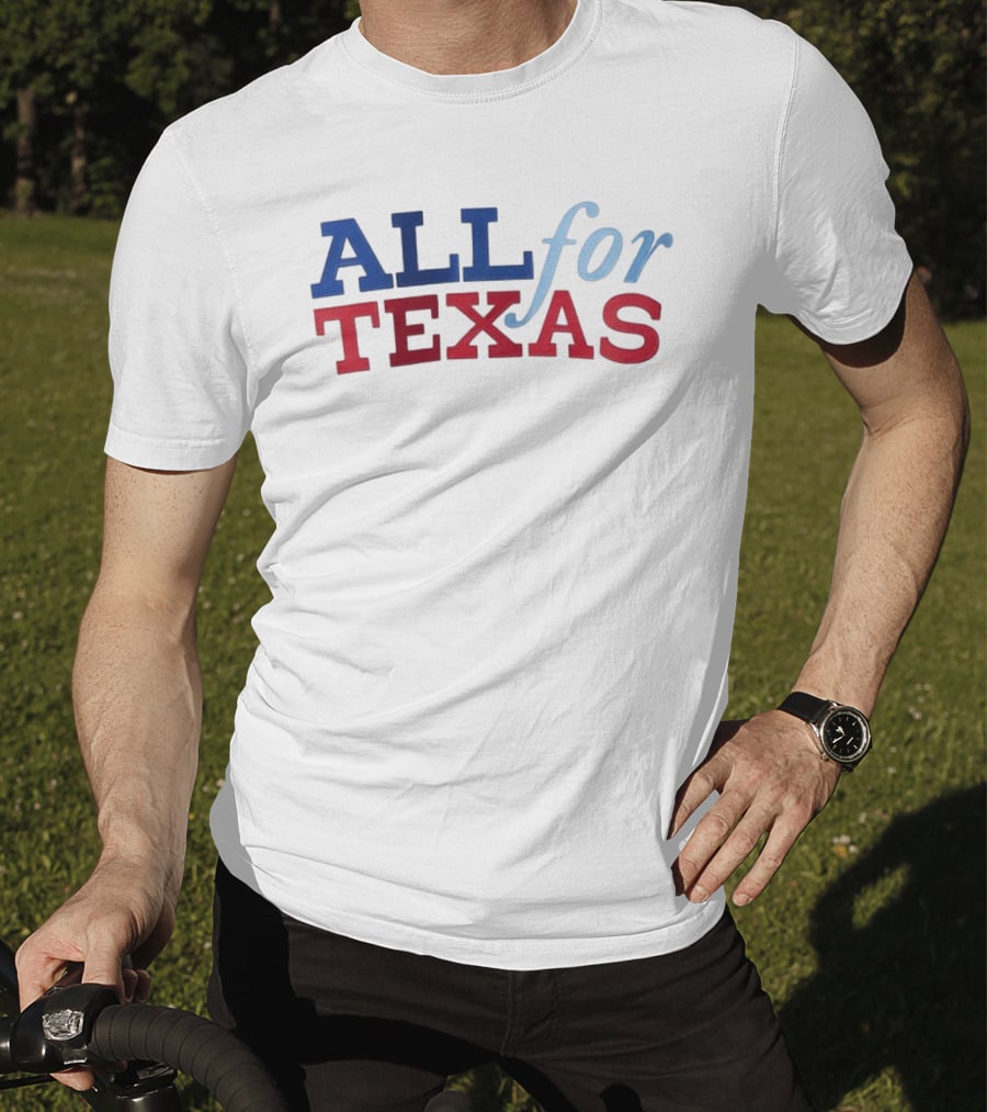 All For Texas Rangers Hockey Jersey Giveaway 2026 T-Shirt