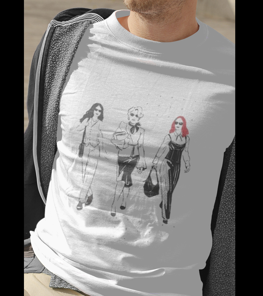 The Devil Wears Prada 2 Fashion Illustration Ladies Sunglasses Pink Hair T-Shirt