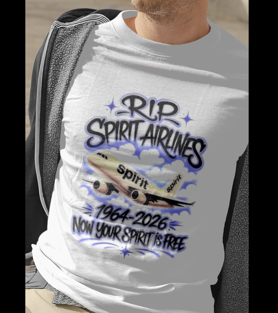 RIP Spirit Airlines 1964 2026 Now Your Spirit Is Free T-Shirt