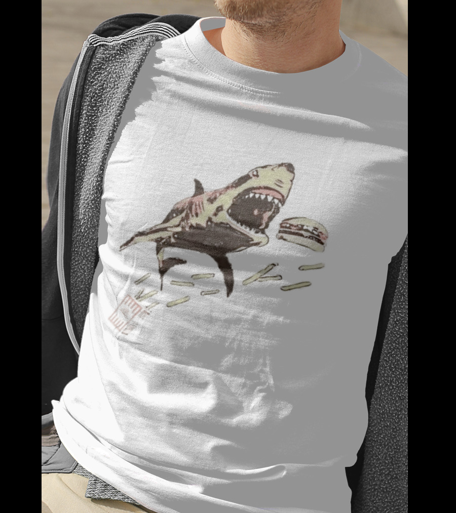 Whataburger Shark Eating Burger And Fries T-Shirt