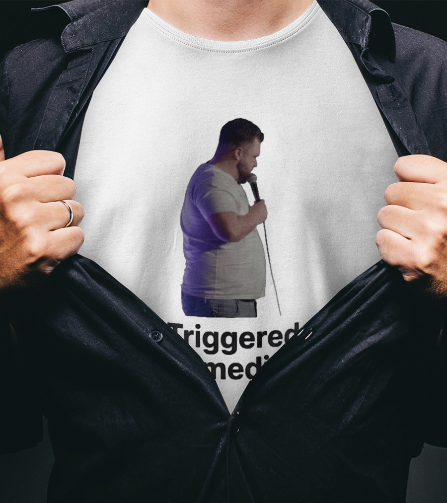Triggered Comedian Stand Up Microphone Performance T-Shirt