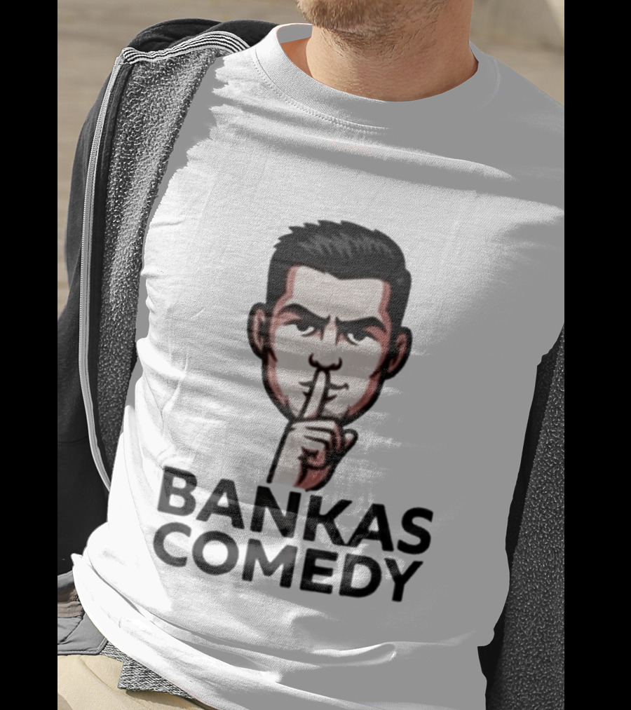 Bankas Comedy Silenced Finger Gesture T-Shirt
