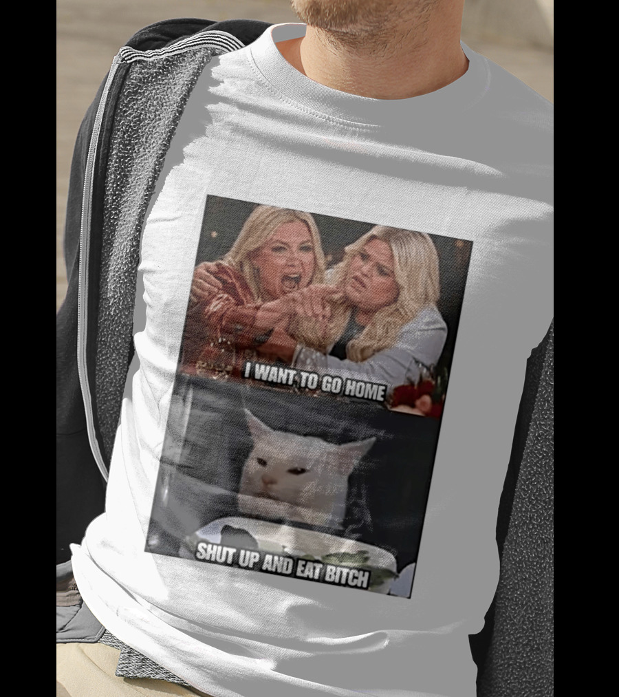 I Want To Go Home Smudge The Cat Meme Shut Up And Eat T-Shirt