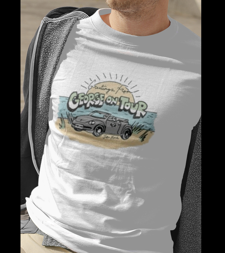 Greetings From George On Tour Beach Car Jake Minch T-Shirt