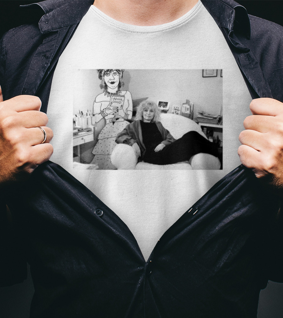 Nicole Hollander With Iconic Advice Lady Cartoon T-Shirt
