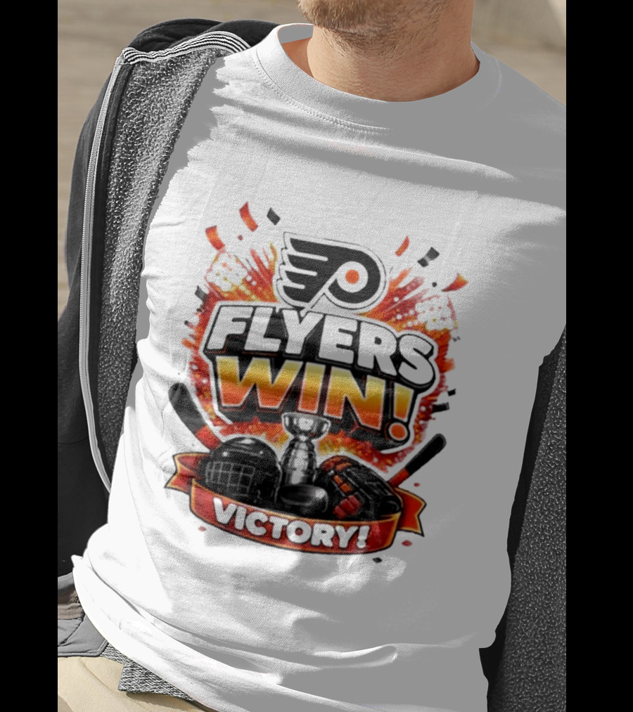 Philadelphia Flyers Win Victory Ice Hockey Celebration T-Shirt