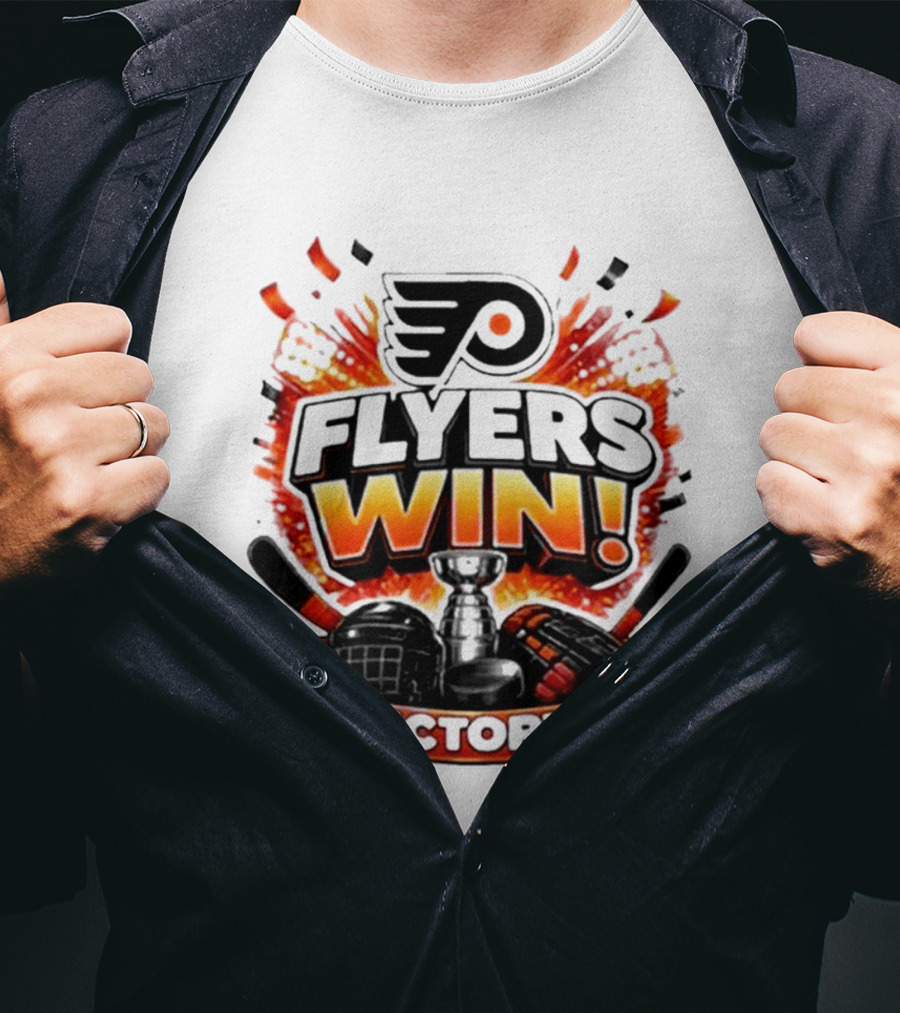 Philadelphia Flyers Win Victory Ice Hockey Celebration T-Shirt