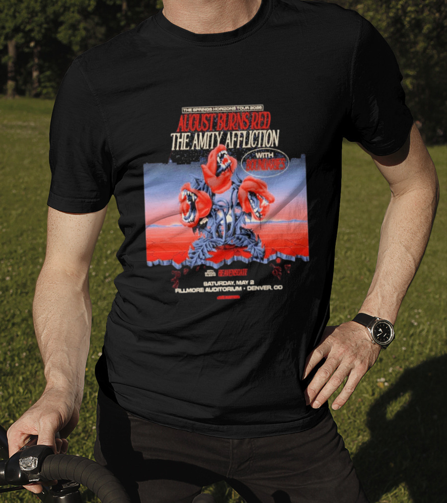 The Springs Horizon Tour 2026 August Burns Red The Amity Affliction Fit For A King Boulder Theater Denver CO May 2nd T-Shirt