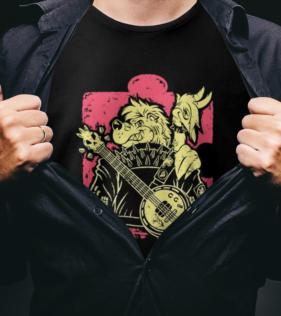 Banjo Kazooie Bluegrass Punk Energy Banjo Bear And Bird T-Shirt
