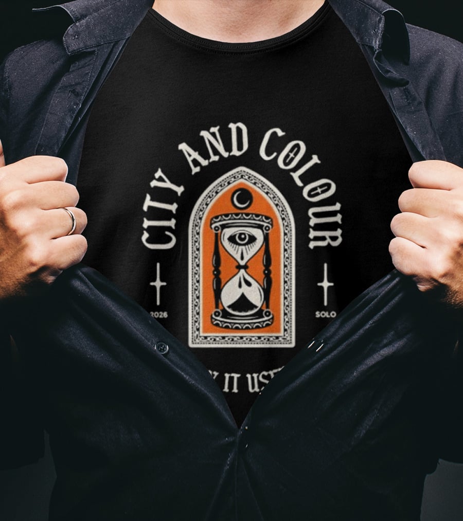 City And Colour Solo 2026 Tour The Way It Used To Be Hourglass Crescent Moon T-Shirt