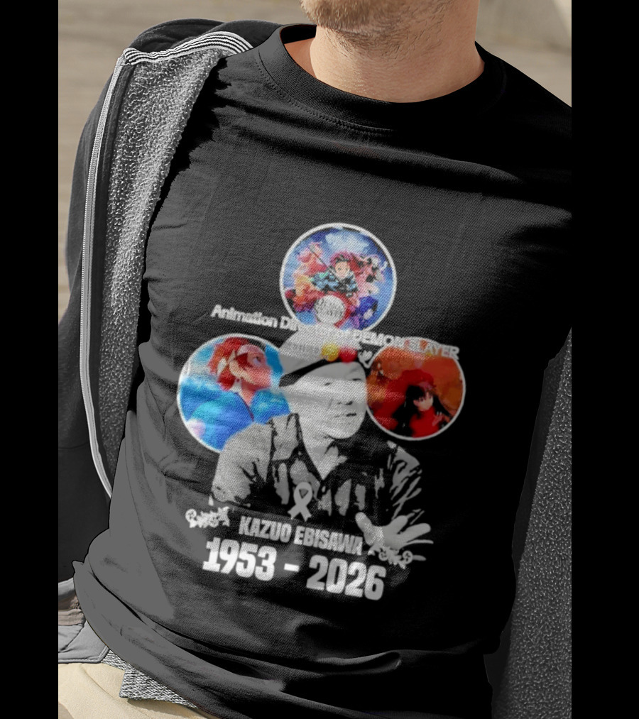 Kazuo Ebisawa 1953 2026 Animation Director Of Manga Slayer Died T-Shirt