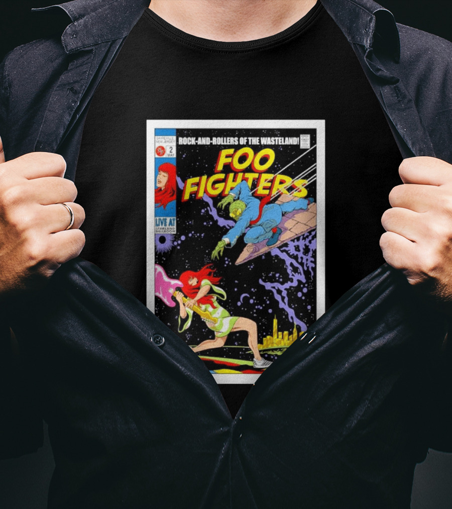 Foo Fighters Rock And Rollers Of The Wasteland Sayreville New Jersey Starland Ballroom May 2 2026 T-Shirt