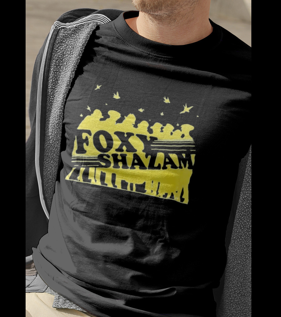 Foxy Shazam Yellow Silhouettes And Birds T-Shirt