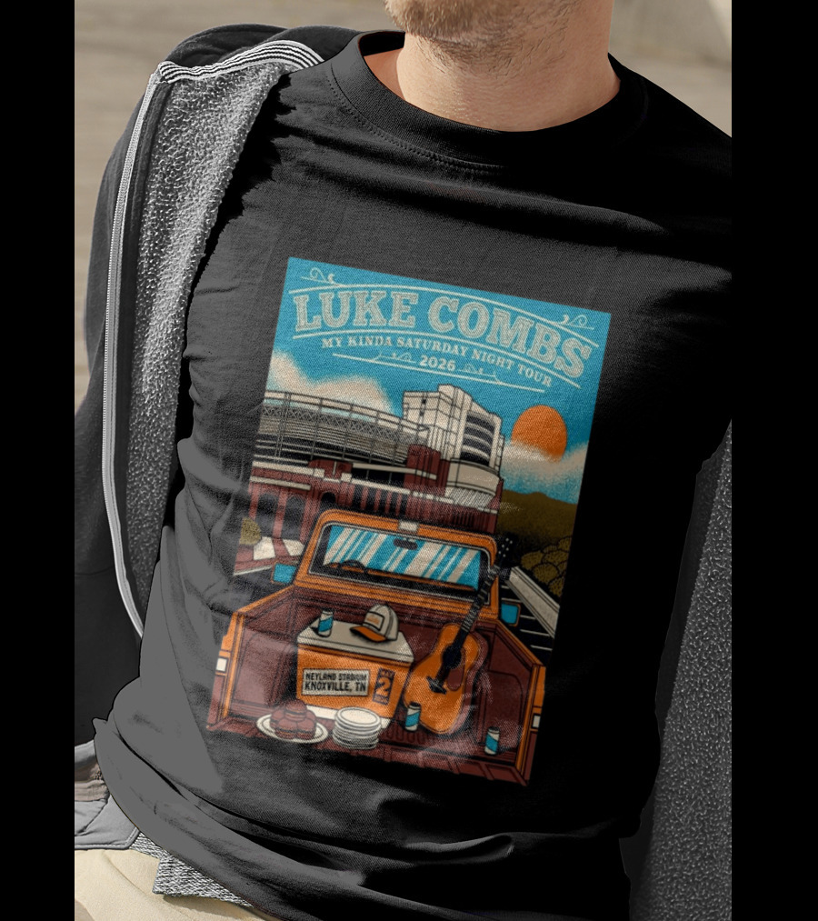 Luke Combs My Kinda Saturday Night Tour 2026 Neyland Stadium Knoxville TN May 02 T-Shirt