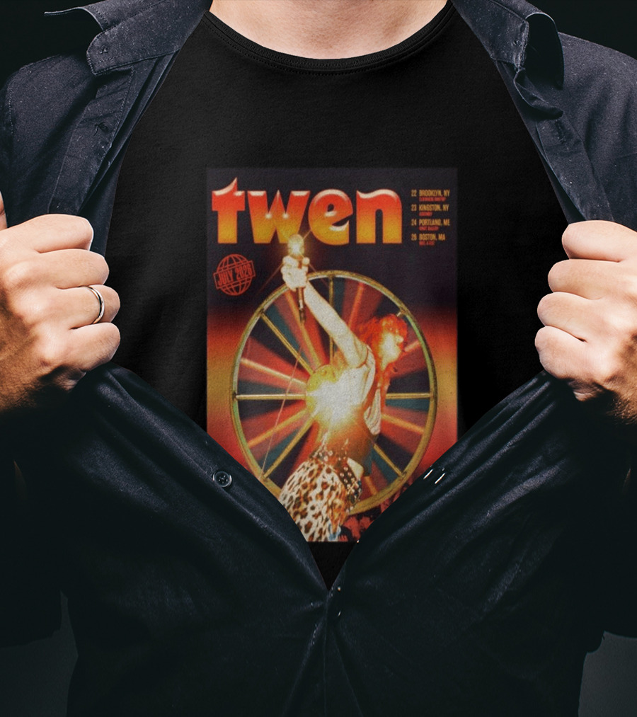 Twen Summer Heat Tour July 2026 Brooklyn Kingston Portland Boston T-Shirt