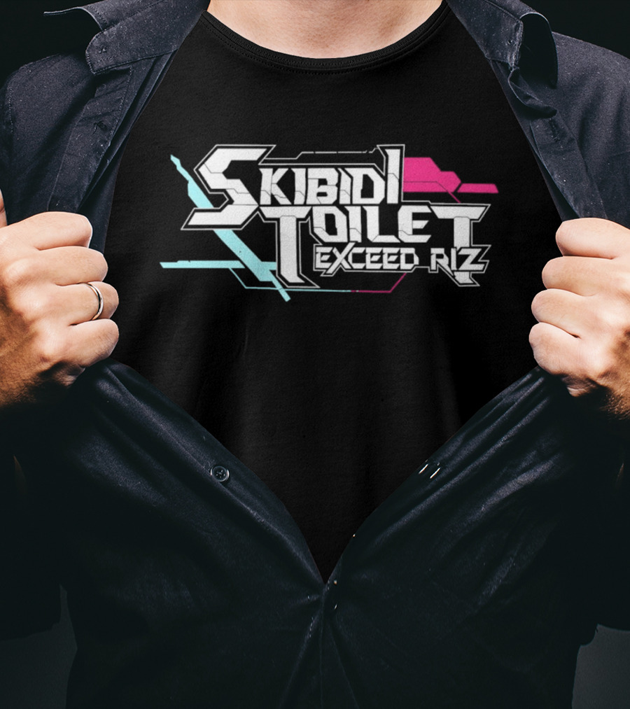 Original Skibidi Toilet Exceed Riz Neon T-Shirt
