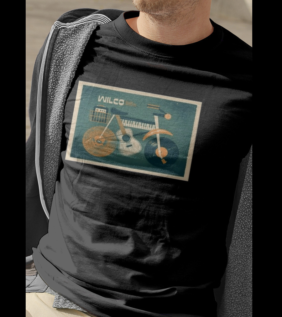 Wilco May 2 2026 The Momentary Bentonville AR Bicycle Guitar Piano Record T-Shirt
