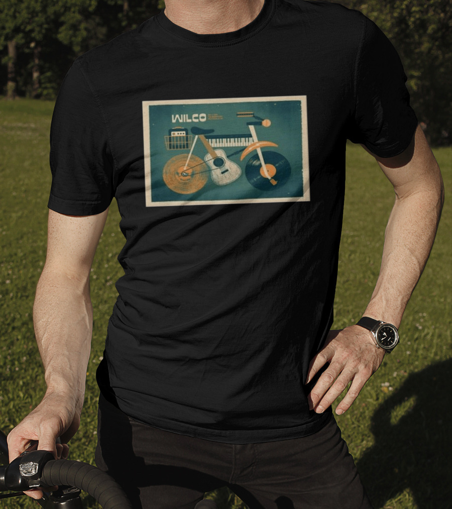 Wilco May 2 2026 The Momentary Bentonville AR Bicycle Guitar Piano Record T-Shirt