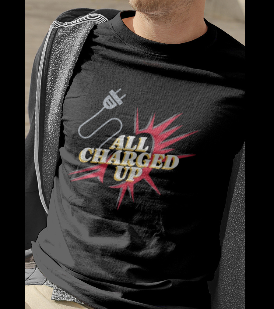 Ottawa All Charged Up Electric Energy Burst Plug T-Shirt
