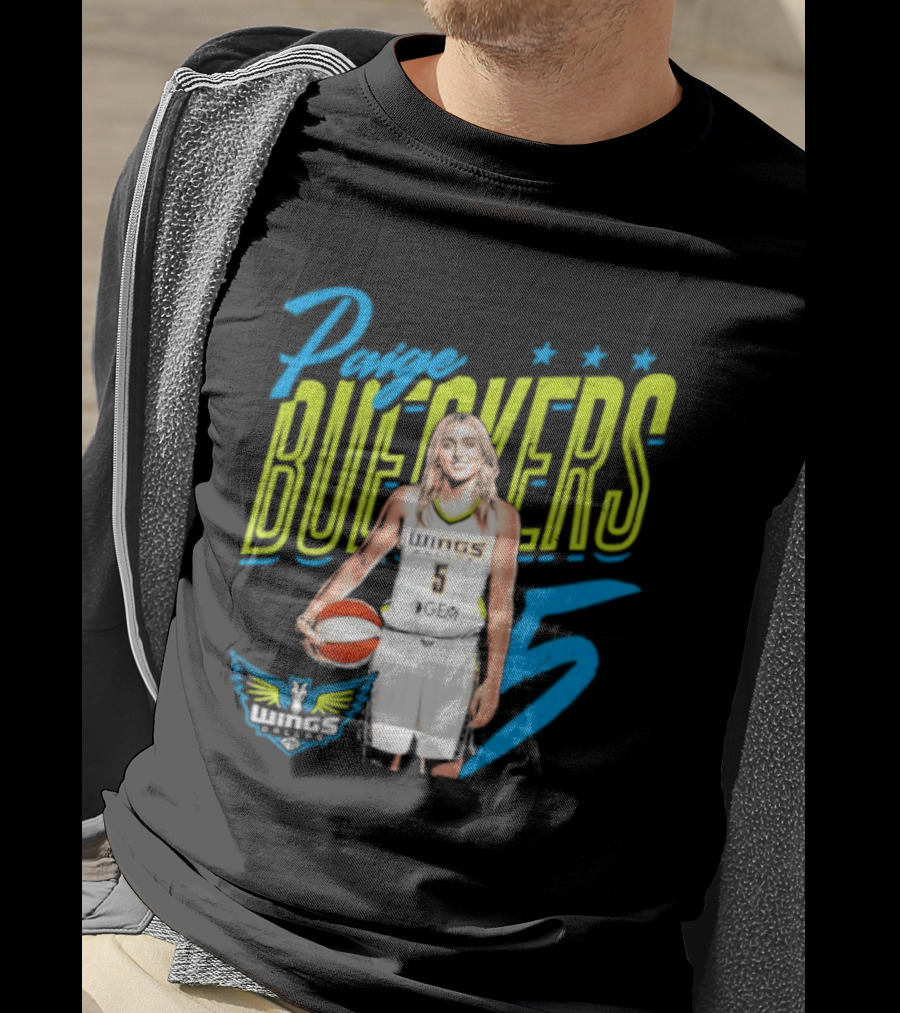 Paige Bueckers Dallas Wings Player Pose Number 5 T-Shirt
