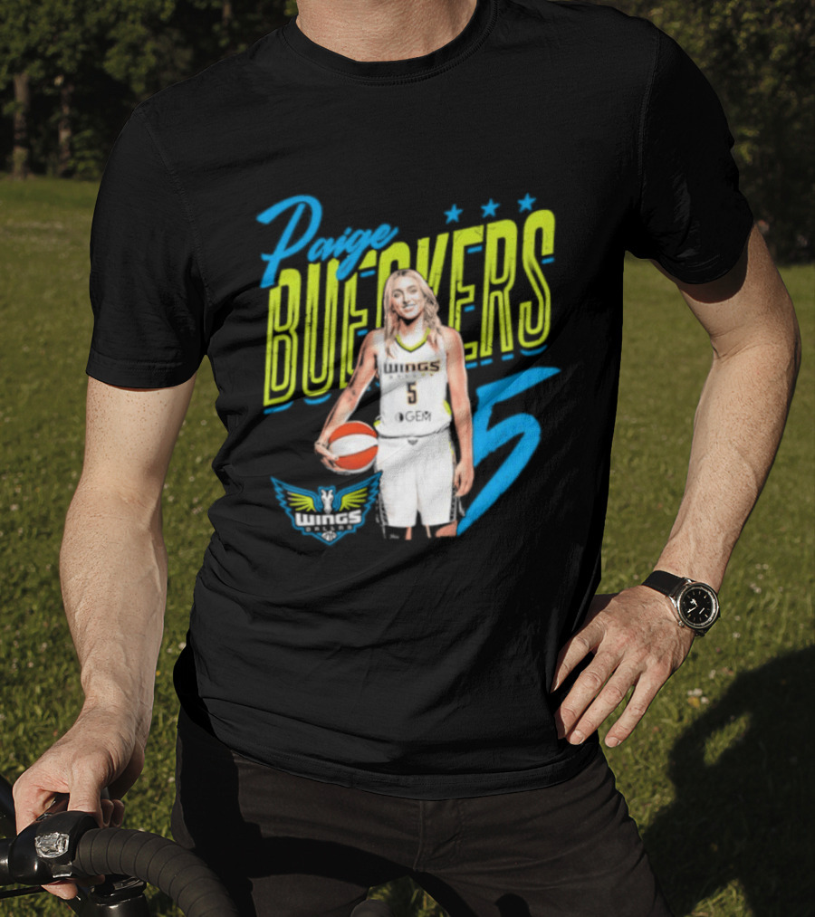 Paige Bueckers Dallas Wings Player Pose Number 5 T-Shirt