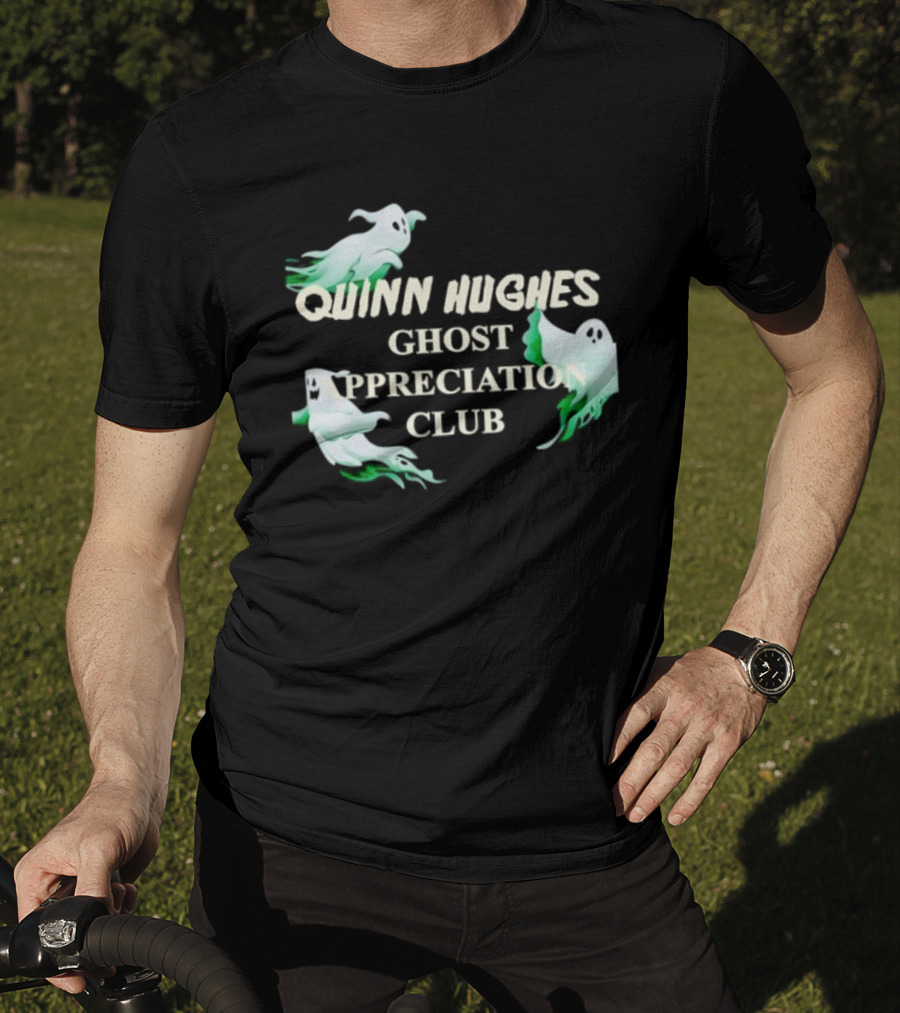 Quinn Hughes Ghost Appreciation Club Whimsical Spirit T-Shirt