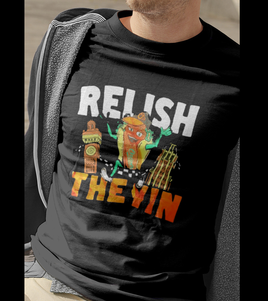 Relish The Yin Orioles Hot Dog Cartoon Baltimore 2026 T-Shirt
