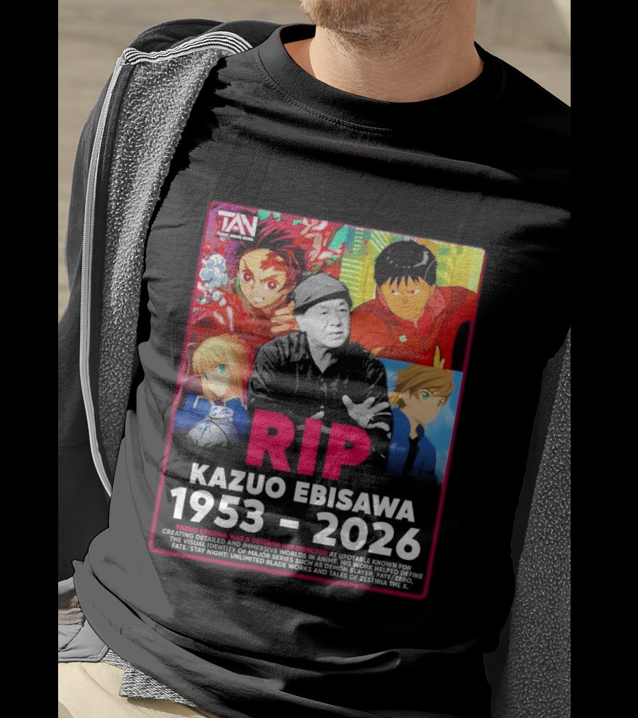 RIP Kazuo Ebisawa 1953 2026 Anime Veteran Art Director Demon Slayer Fata/Zero T-Shirt